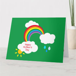 Personlig Rainbow Weather Mors dag Card Kort