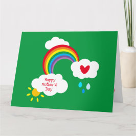 Personlig Rainbow Weather Mors dag Card Kort