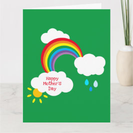Personlig Rainbow Weather Mors dag Card Kort