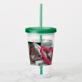 Personlig Rains hjärta - Weimaraner Hund Take Away Mugg