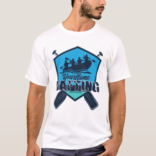 Personlig Raiting Whitewater River Äventyr T Shirt (Framsida)