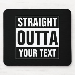 Personlig RAK OUTTA-typografi med musmatta