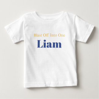 Personlig raketstart på ett födelsedagsklänning t shirt
