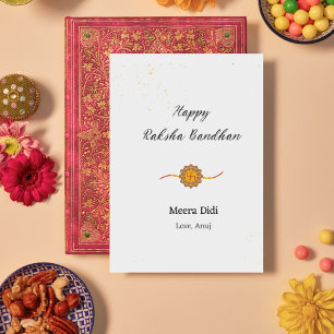 Personlig, raksha bandhan, lycklig rakhi kort, julkort