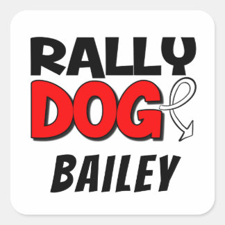 Personlig Rally Hundlydnad Sport Fyrkantigt Klistermärke