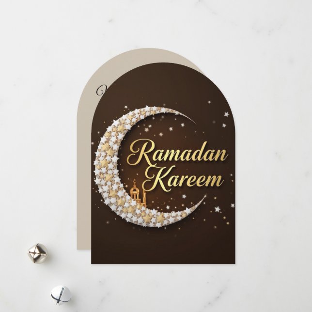 Personlig Ramadan Kareem höjdningskort Julkort (Fram/Back In Situ)