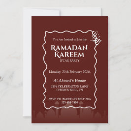 Personlig Ramadan Kareem Iftar-inbjudan Inbjudningar