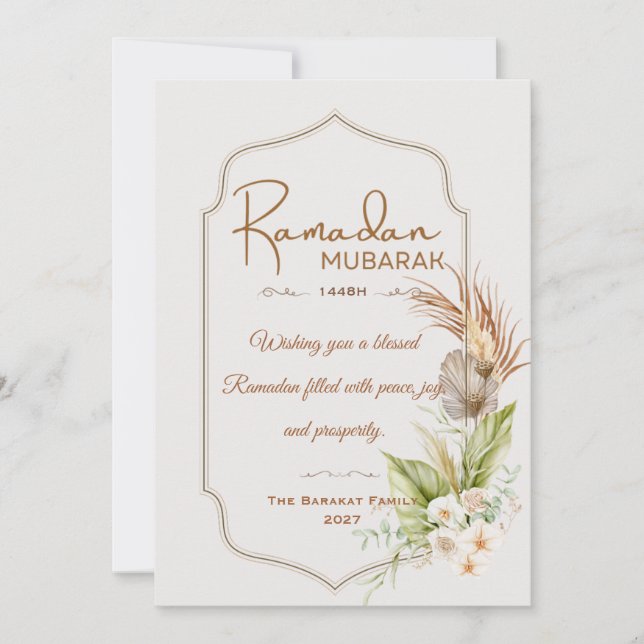 Personlig Ramadan Mubarak välkomstkort Tack Kort (Framsida)