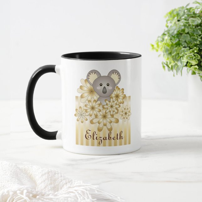 Personlig Rand Cute Baby Koala Kids Mugg (Skapare uppladdad)