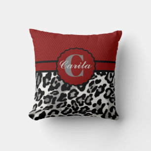Personlig Rand & Leopard Dekorativ kudde
