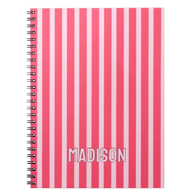 Personlig randig journal, anteckningsbok med eget  (Framsidan)