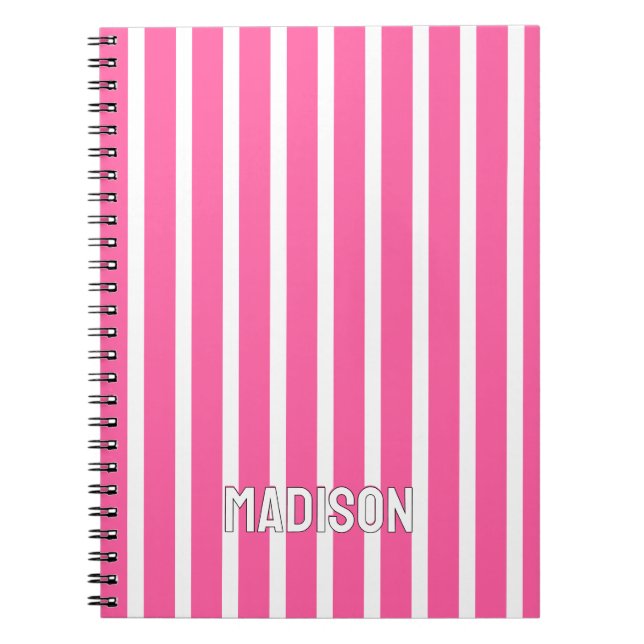 Personlig randig journal, anteckningsbok med eget  (Framsidan)