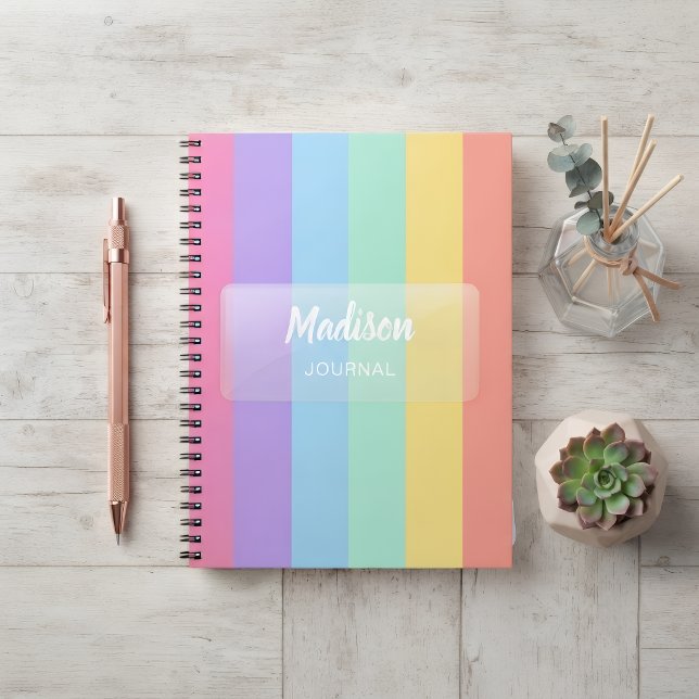 Personlig randig journal, anteckningsbok med eget  (Skapare uppladdad)
