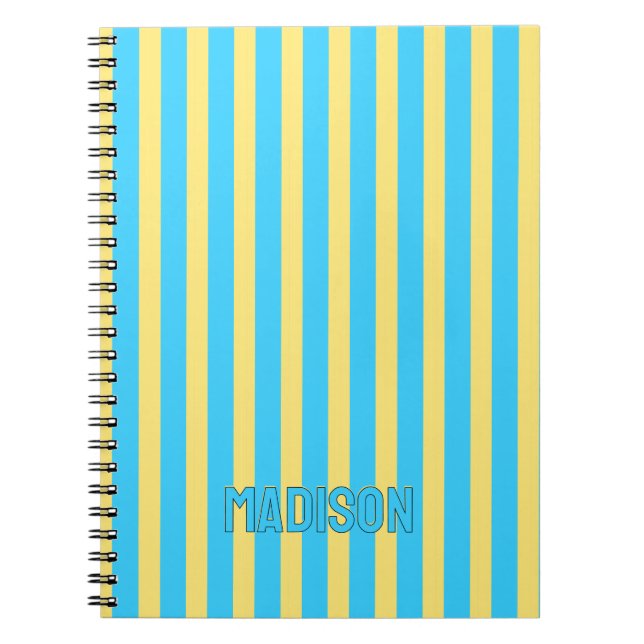 Personlig randig journal, anteckningsbok med eget  (Framsidan)