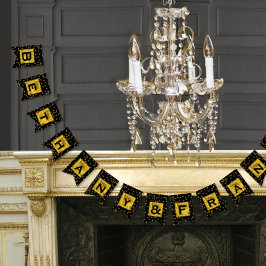 Personlig Random Guld Dot Patten Bröllop Vimplar