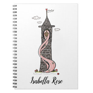 Personlig Rapunzel Princess Mörk Skin Tone Anteckningsbok