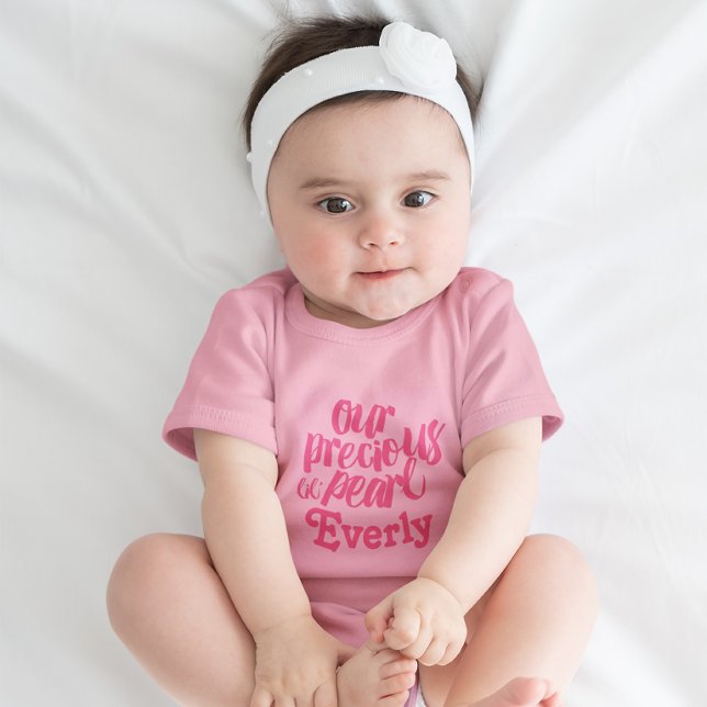 Personlig Raspberry Rosa Precious Pearl T-shirt (Skapare uppladdad)