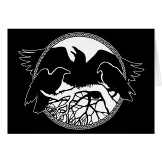 Personlig Raven Cards Coola Kråka Art Cards Hälsningskort