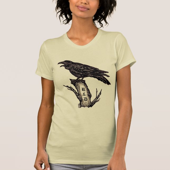 Personlig Raven/Kråka T Shirt, Original Art T-shirt (Framsida)