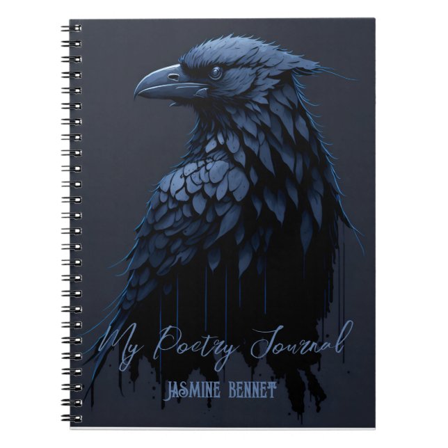 Personlig Raven Poetry Journal Anteckningsbok (Framsidan)
