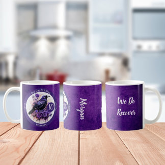 Personlig Raven Recovery Milestone Gift Kaffemugg