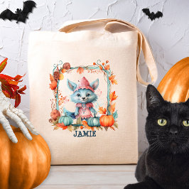 Personlig Rävrös Halloween för barn Tygkasse