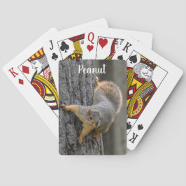 Personlig Rävsvart ekorre på ett träd Casinokort