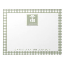 Personlig RD Registered Dietitian Play Mönster Anteckningsblock