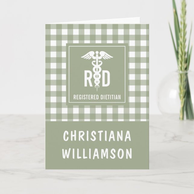 Personlig RD Registered Dietitian Play Mönster Kort (Framsida)