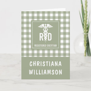 Personlig RD Registered Dietitian Play Mönster Kort