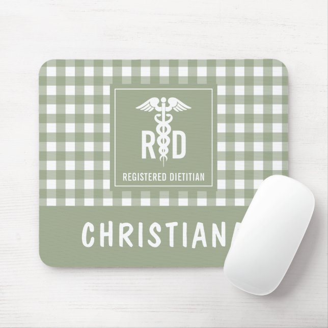 Personlig RD Registered Dietitian Play Mönster Musmatta (Med mus)
