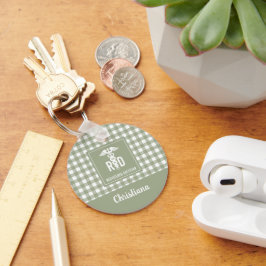 Personlig RD Registered Dietitian Play Mönster Nyckelring