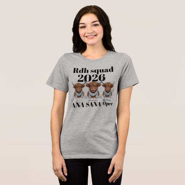 Personlig RDH Highland Ko Graduation Present | Cu T Shirt (Framsida Full)