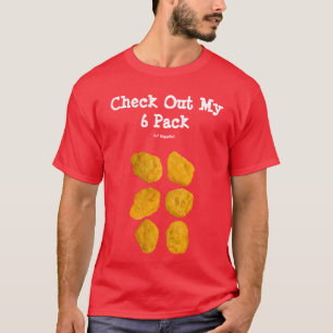 Personlig Real Chicken Nuggets Funny 6 Pack Abs T Shirt