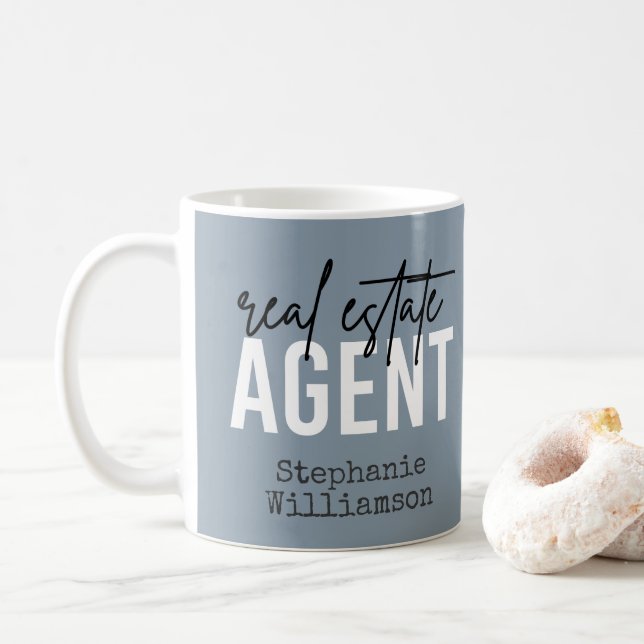 Personlig Real Gods Agent Gifts for Realtor  Kaffemugg (Med munk)