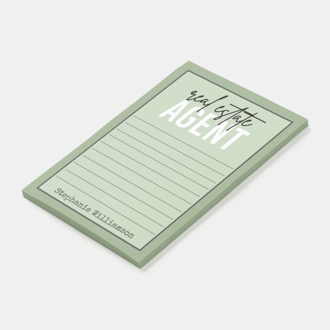 Personlig Real Gods Agent Gifts for Realtor Post-it Block (Vinklad)