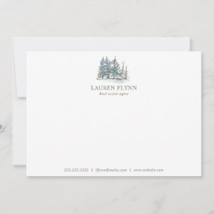 Personlig Realtor Stationery för vattenfärgsformat Anteckningskort
