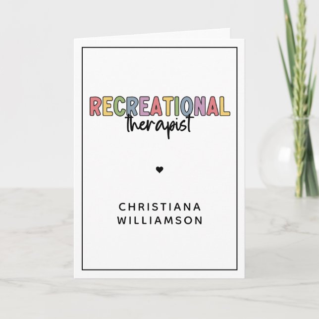 Personlig Recreational Therapist Kort (Framsida)