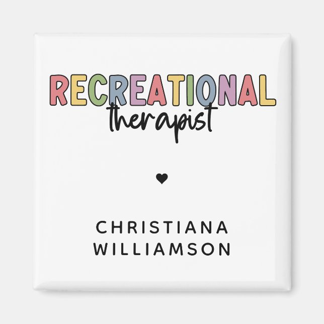 Personlig Recreational Therapist Magnet (Framsidan)