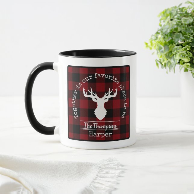 Personlig Red and Black Buffalo Play Mugg (Skapare uppladdad)