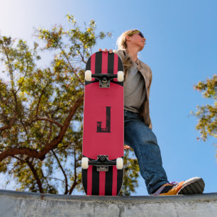 Personlig Red and Black Mini Skateboard Bräda 18,5 Cm