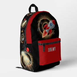 Personlig Red and Black Rocket Backpack