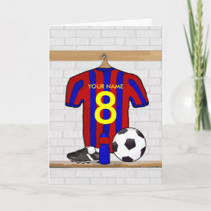 Personlig Red and Blue Football Ocer Jersey Kort