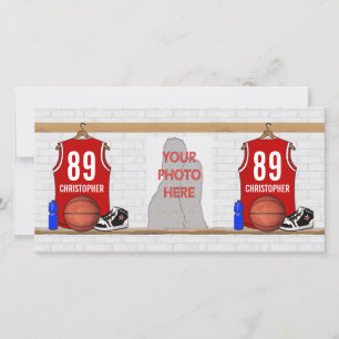 Personlig Red and White Basketball Jersey