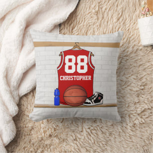 Personlig Red basketball jersey Kudde