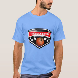 Personlig Red, Black and white Basketball tränare Tee