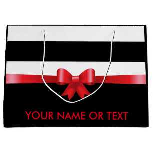 Personlig RED Black Bold Rand RED SATIN BOW