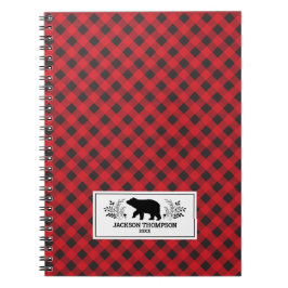 Personlig Red Black Lumberjack Buffalo Play Anteckningsbok