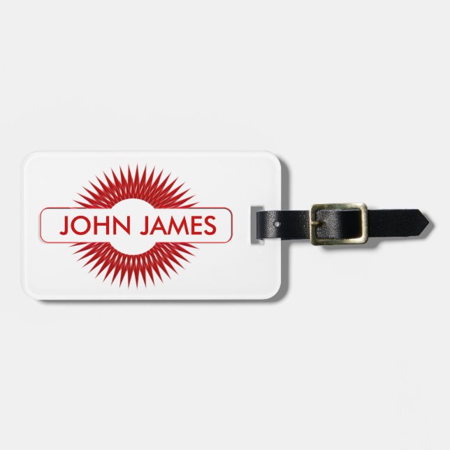 Personlig Red Blast Bagagebricka (Horisontell Framsida)