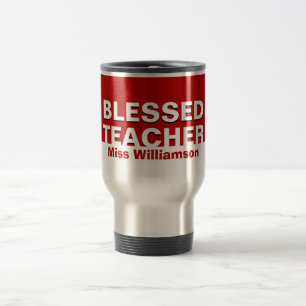 Personlig Red BLESSED TEACHER Resemugg